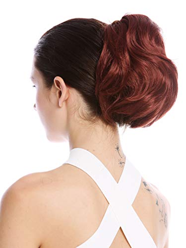 WIG ME UP, 1028-V-35 Ponytail Hairpiece Extensions short great volume wavy auburn reddish brown 8inch, golden auburn (35) - Image 2