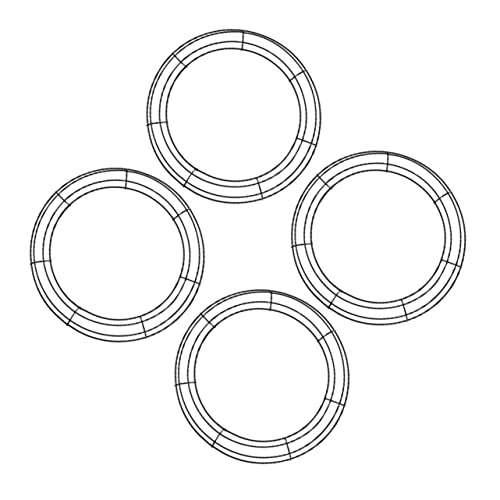 Levemolo 4pcs Iron Wreath Hoops for Crafts Iron Frame for Holiday Decor Wreath for Christmas Year and Floral Arrangements