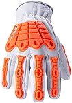 HexArmor Chrome Series 4022 Cut Resistant Safety Work Gloves with Oil Resistant Leather Palm