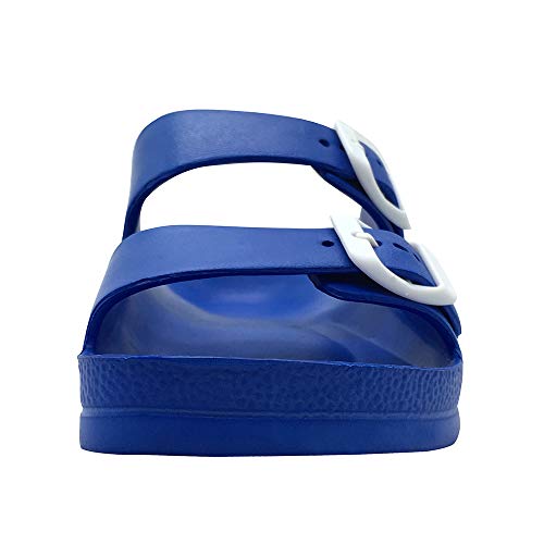 Image of Luffymomo Women's Eva Double Buckle Slides Sandals | Soft Footbed Adjustable Slip on Sandals, Comfortable Summer Beach