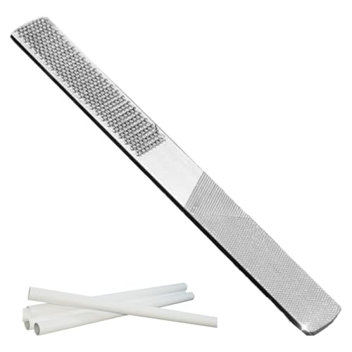 Escofina semicircular – de carpintería de acero con facilidad, 20 cm flexible | Limas de trabajo de metal dentado para dar forma a madera, metal, herramientas de afilado, entusiastas y