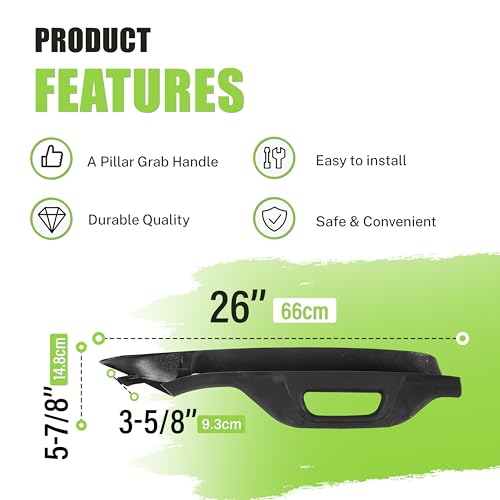 ECOTRIC A Pillar Grab Handle Interior Trim Driver Side Compatible with 2011-2015 Ford F250 F350 F450 F550 Super Duty Replacement for BC3Z-2503599-AB Black by ECOTRIC - Image 3