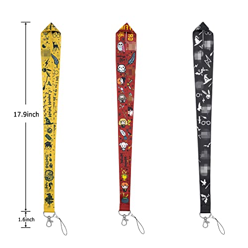 Versrh 3Pcs Magical Wizard Lanyards, Sport Neck Lanyard Strap For Key Chains, Detachable Lanyard For Phone, Keychain Lanyard With Release Buckle #TOP1