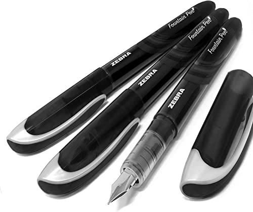 Zebra Fuente - Disposable Fountain Pen - Black Ink - Pack of 6, 1 count (Pack of 6) - Image 3
