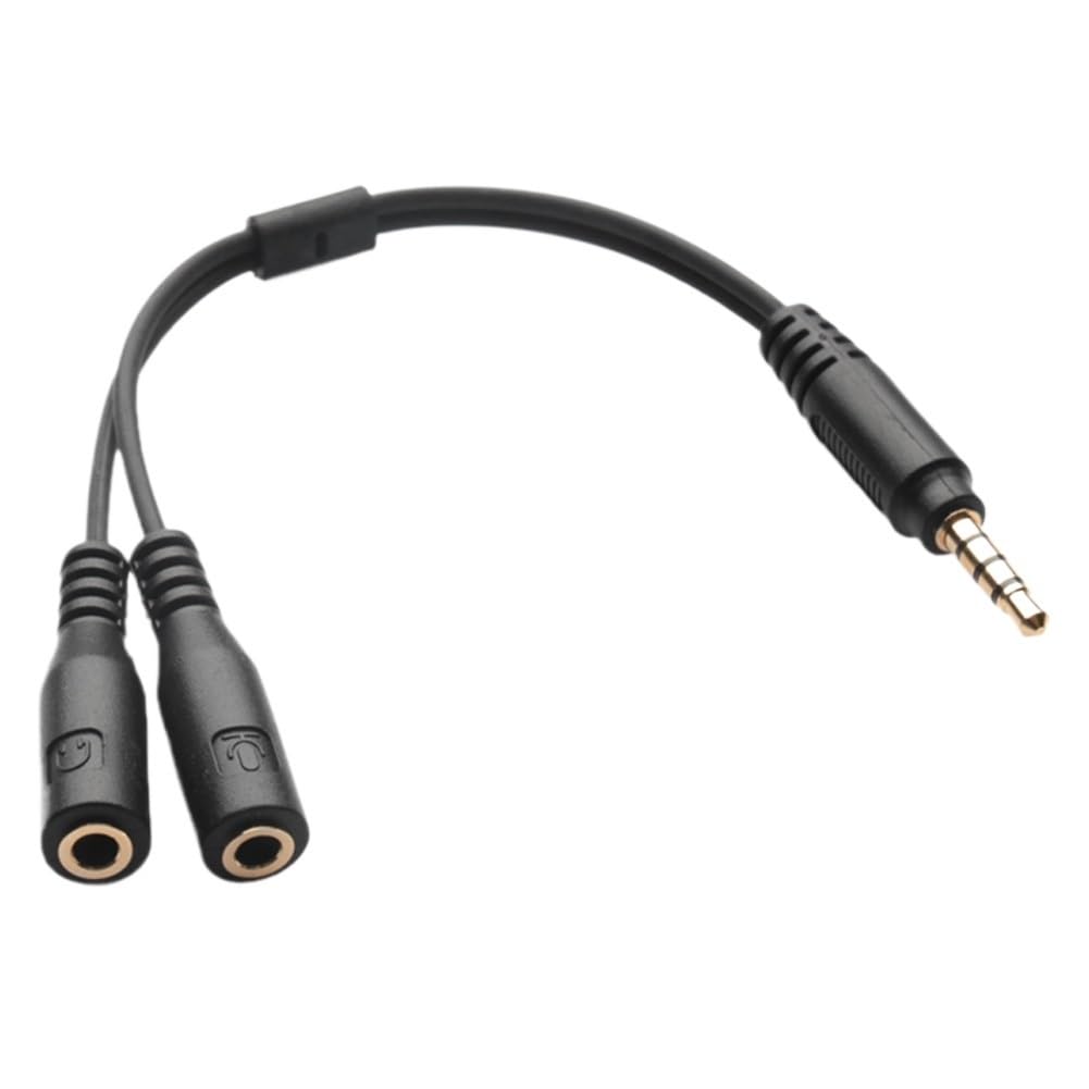 Cavo adattatore splitter per cuffie da 3,5 mm, 1 TRRS a 2 TRS, cavo convertitore audio SMA/*rt accessori mobili