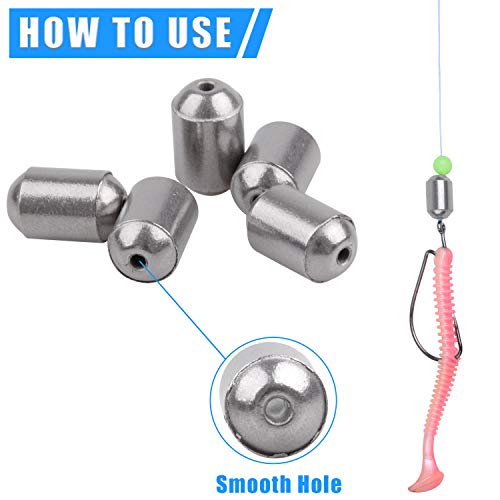 image for AGOOL Fishing Weight Sinker - 15pcs/25pcs Iron Weight Sinker Egg Oval 