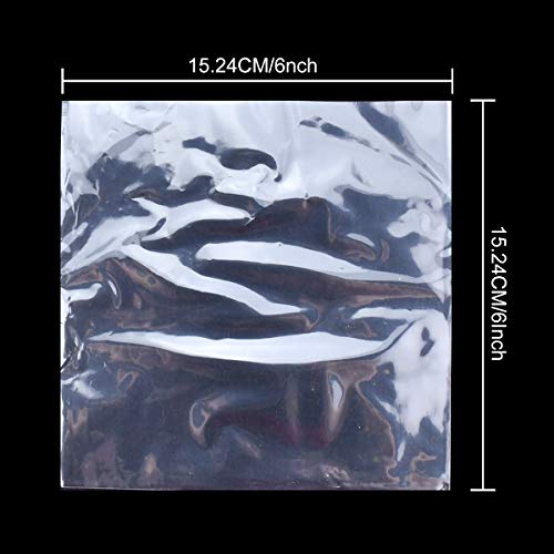 Image of Enenes 300 PCS 6 x 6 Inch Shrink Wrap Bags, Clear Polyolefin Heat Shrink Bags for Soap Bars, Candles, Bath Bombs, Homemade Treats, Gifts and Crafts