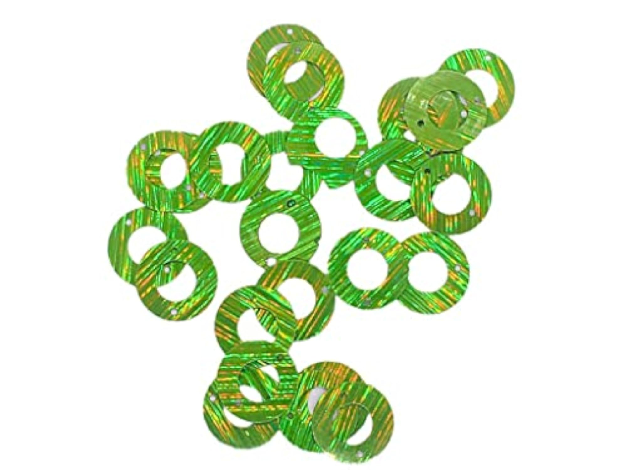 13mm Green Rainbow Ring Sequins for Crafts