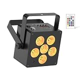 ZonQoonz 50W Par LED Batteria, RGBWA UV 5200mAh Ricaricabile Luci del Palcoscenico con Tel...