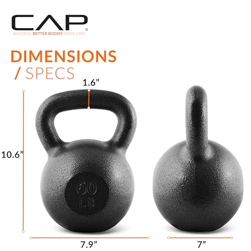 Image of CAP Barbell Cast Iron Kettlebell - Singles and Sets, Multiple Weight Choices
