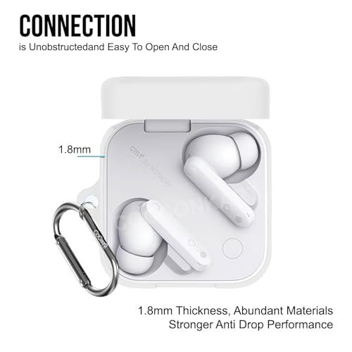 Image of Soft Silicone Case Cover for CMF by Nothing Buds Pro 2 | Buds 2 | Buds 2 Plus (White)