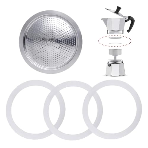 3 Pièces Joints d'étanchéité pour Machine à Expresso 6 Tasses, Joint de Rechange en Silicone,...