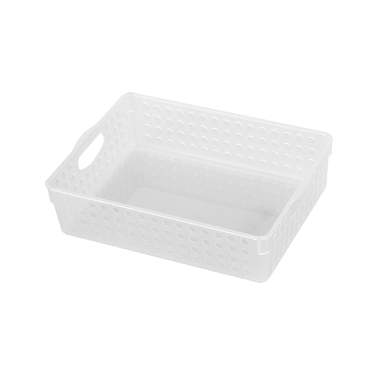 NUOBESTY 3pièces Panier De Rangement Plastique Creux Pour Documents Organisateur De Bureau Et Maison Blanc