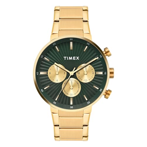 Image of TIMEX Green Round Dial Analog Men's Watch - TWEG28401