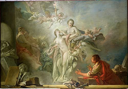 Affiches sur toile 50 x 70 cm Pygmalion et Galatée peinture Boucher