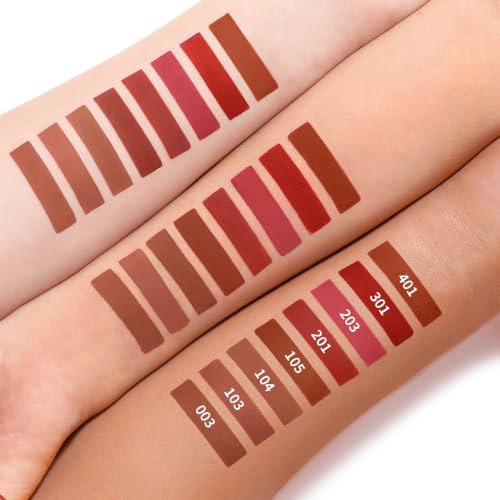 Image of FOCALLURE Matte Lipstick - Hydrating, Non-Drying, Full Coverage Nude 104