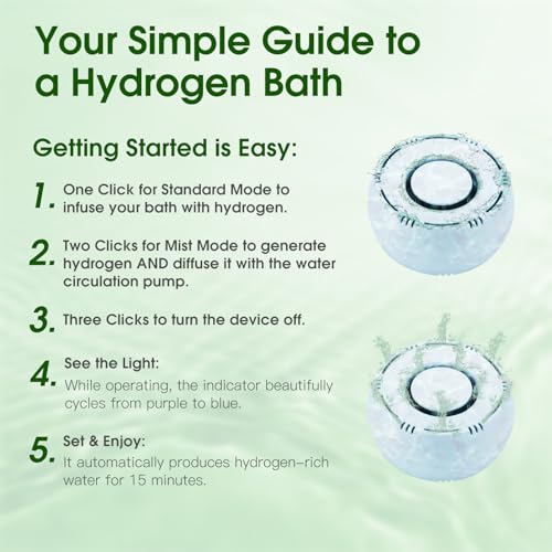 Lovinity Hydrogen Bath Generator,Home H2 Bath Device(Foot Bath & Facial Skincare)(Portable Hydrogen Water Machine) Ideal Gift for Health & Skin Care, White - Image 7