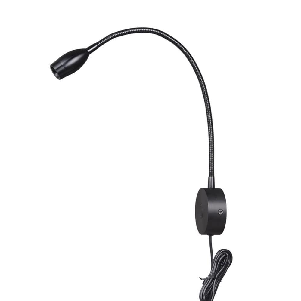 Lampy ścienne, reflektor 3 W, lampa ścienna LED z przełącznikiem dotykowym, odczyt zagłówka, reflektory, akcenty do montażu na ścianie, dekoracja wnętrz, kinkiety ścienne, czarne, 3000 K