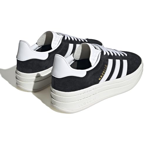 adidas Womens Gazelle Bold Black White Size 73