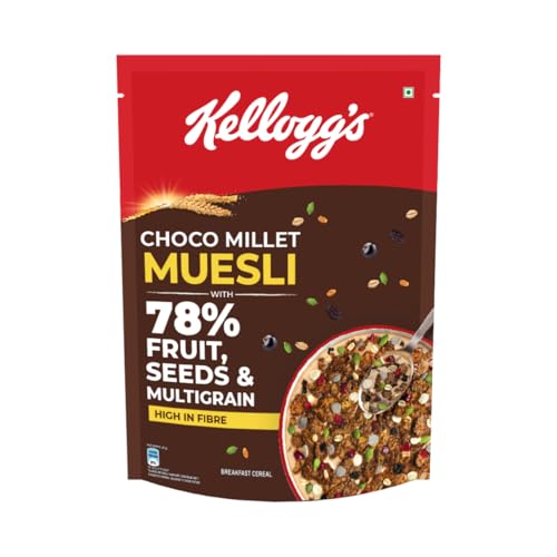 Image of Kellogg's Choco Millet Muesli with 78% Fruit, Seeds & Multigrain| Power Breakfast|No Maida No Palm Oil| India's No 1 Muesli| 400g