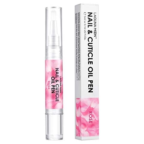 Lagunamoon Nail & Cuticle Oil Pen Jojoba Seed Oil Hand & Nail Treatment Rose Nail Oil Pen 5ml Cover