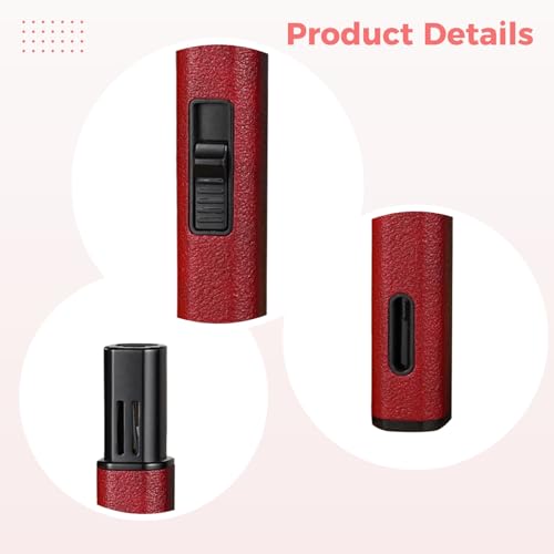 Encendedor Antorcha Recargable 16 cm Rojo Oscuro miniatura 5