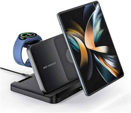 Chargeur sans Fil, 3 en 1 Chargeur Induction Copatible avec iPhone 14/13/12 Series, iWatch 8/7