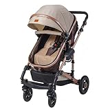 CoolShare Baby Stroller for Toddler, Foldable Aluminum Alloy Pushchair with Adjustable Backrest, 2 i