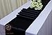 Parfair Dessin Black Satin Table Runners 12 x 108 inch for Wedding Banquet Halloween Party Decoration, Bright Silk and Smooth Fabric Party Table Runner