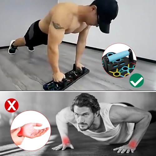 Liegestütze Brett, 17 in1 Multi-Funktions Heimtrainingsgeräte Push Up Board Faltbar Tragbare Presswerkzeuge Übungsbrett Effektiv Trainieren die Muskeln für Männer Frauen