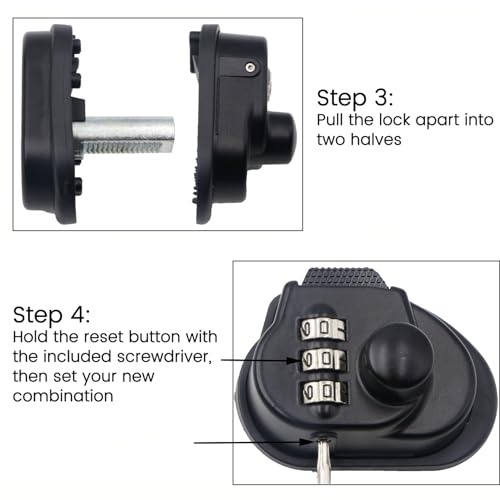 Image of RioRand Upgraded 3-Digit Combination Trigger Lock Resettable Gun Lock Firearm Safety Lock Compatible with Pistols Handguns Rifles Shotguns