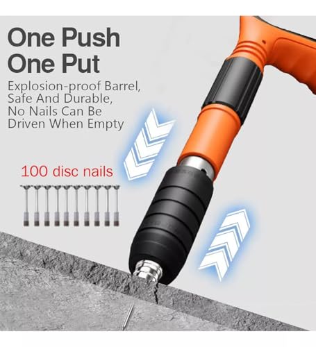 Pistola De Fixação De Ação Direta Finca Pinos Com 100 Pinos