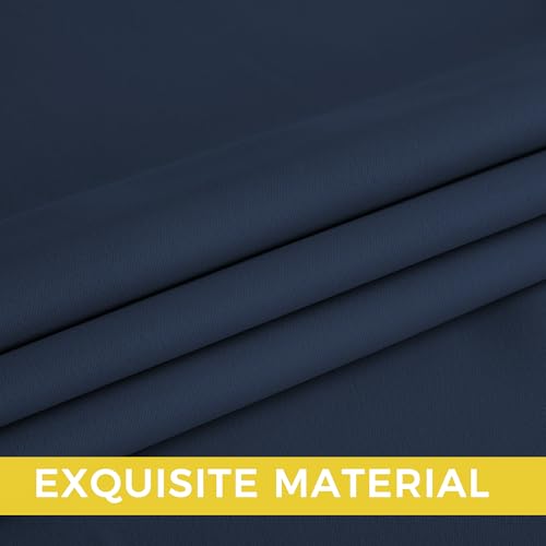 Image of NICETOWN Room Darkening Draperies Curtains Panels, 2 Panels Navy Blue W52 x L84