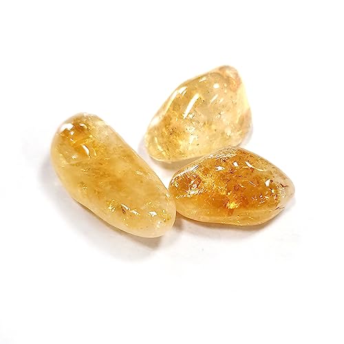 1 X Set of 3 Citrine Stones Gemstones Crystals