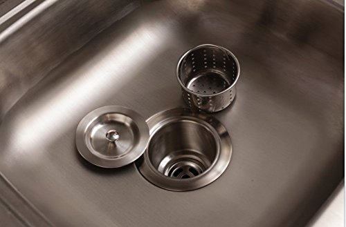 Coflex Extra Deep Cup Sink Basket Strainer With Sealing Lid, 304 Stainless Steel, Brushed Nickel Finish #TOP4