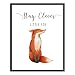 Stay Clever Little Fox Wall Art Print Nursery Decor Kids Room Quotes Woodland Fox Artwork Baby Animal Nursery Fox Gift Card 8x10inch No Frame
