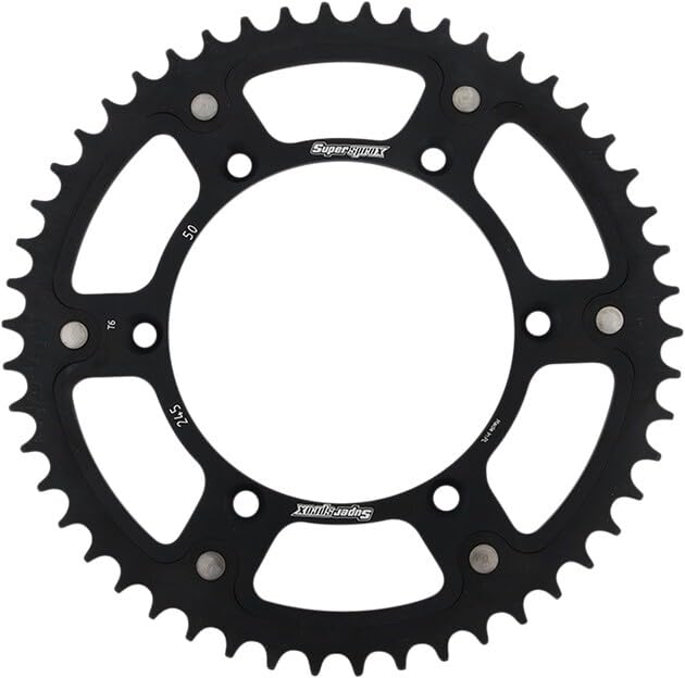 ATV&UTV Replace Parts & Accessories for Supersprox Stealth Rear Sprocket 520 50T Black #RST-245-50-BLK for Yamaha Mod-BBM45-FV23299