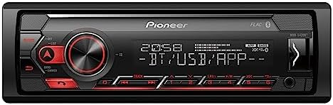 PIONEER 1-DIN receiver with Bluetooth, Red/White illumina…