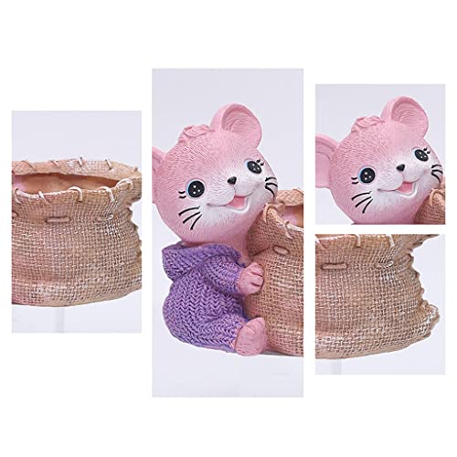 Mini ornement flowerpot resin avec support, une idée cadeau parfaite pour bureau