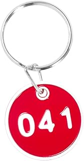 minkissy 50 Piezas Etiquetas de Identificación Metálicas de Aluminio con Etiquetas para Equipaje y Llaveros Color Rojo para y Claves