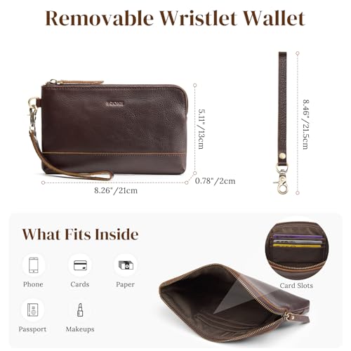 Bolso Tote de cuero para mujer con asas y correa ajustable miniatura 4