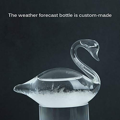 Ochine Storm Glass Weather Forecaster Weather Predictor Barometer Weather Station Water Drop Shaped Barometer Bottle Station Decoration Craft for Home Office Desktop Decorative Glass Bottles - Thumbnail 3