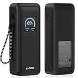 LDSXAY Compatible with Anker Prime Power Bank 26,250Mah 300W Case Cover, Soft Silicone Shockproof Protective Case for Anker 300W Prime Power Bank with Anti-Lost Strap, LCD Display Visible (Black)
