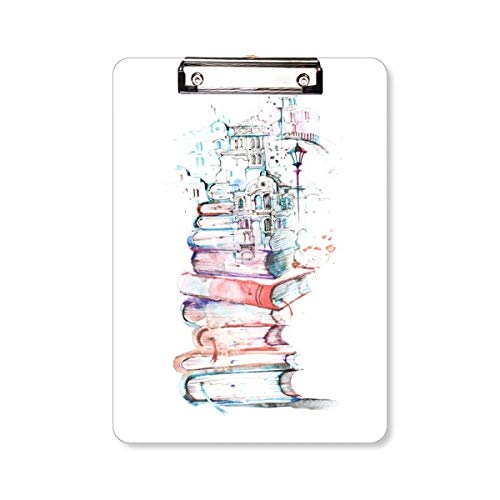 Books Building Street - Carpeta portapapeles de acuarela A4