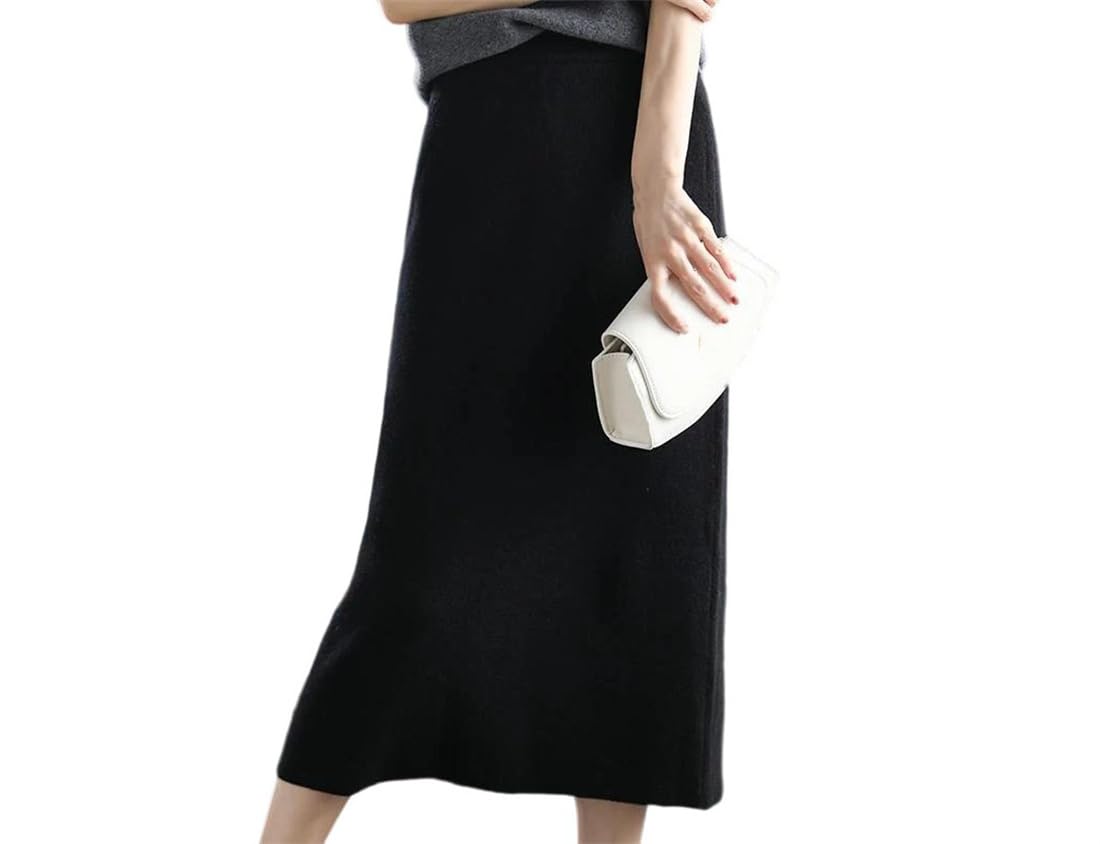 Womens 100 Percent Merino Wool Skirt Women Simle A Line Long Skirt