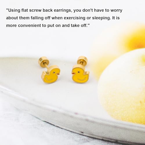 Duck Stud Earrings, Duck Earrings Studs Stylish Animal Jewelry Gifts for Woman Sensitive Ear4