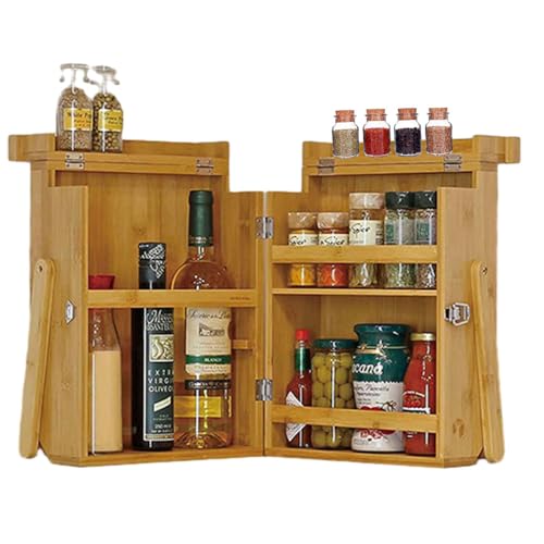 Bamboo Outdoor Picnic Carrying Box, Multifunctional Storage Box Seasoning, Portable Sauce And Spice Storage Package, Multifunctional Kitchen Organizer.