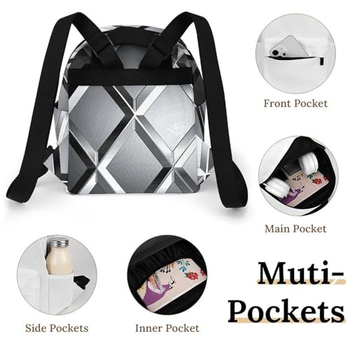 Mochila plateada de tela Oxford que soluciona el transporte de laptops 4