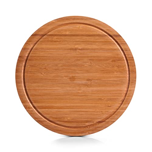 Zeller 25250 Planche à découper Ronde Bambou Brun 30 x 30 x 1,8 cm