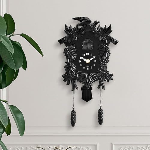 Reloj de pared retro con movimiento silencioso y alarma de péndulo 3